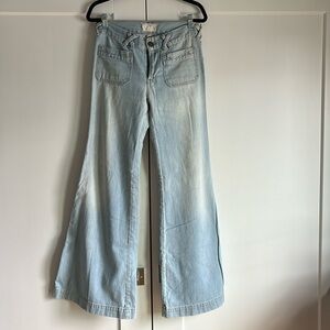 Current Elliot Light Wash Flare Jeans